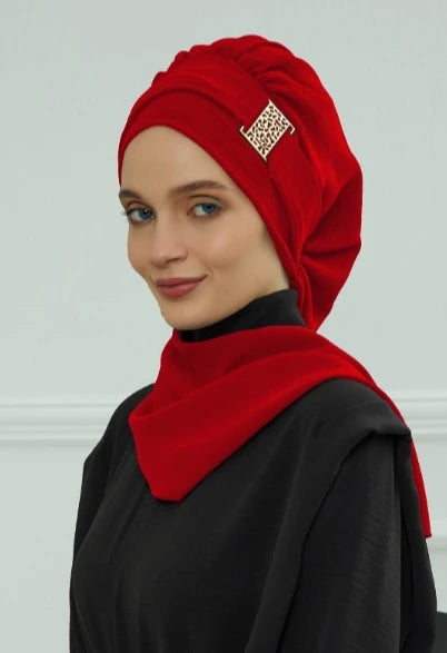 Instant Jersey Turban Hijab — Inner Cap Included