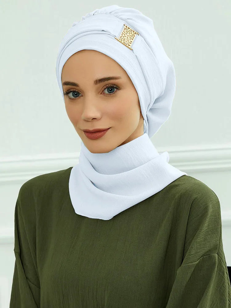 Instant Jersey Turban Hijab — Inner Cap Included
