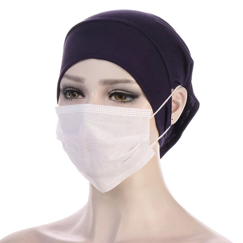 Jersey Inner Hijab Cap with Ear Holes