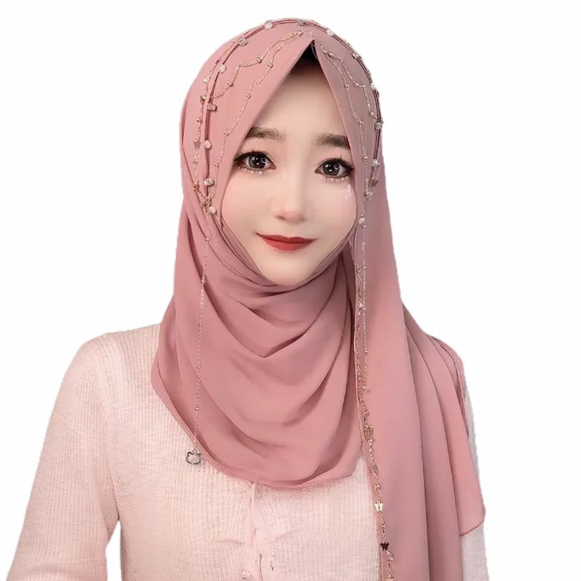 Handmade Soft Diamond Instant Wrap Hijab
