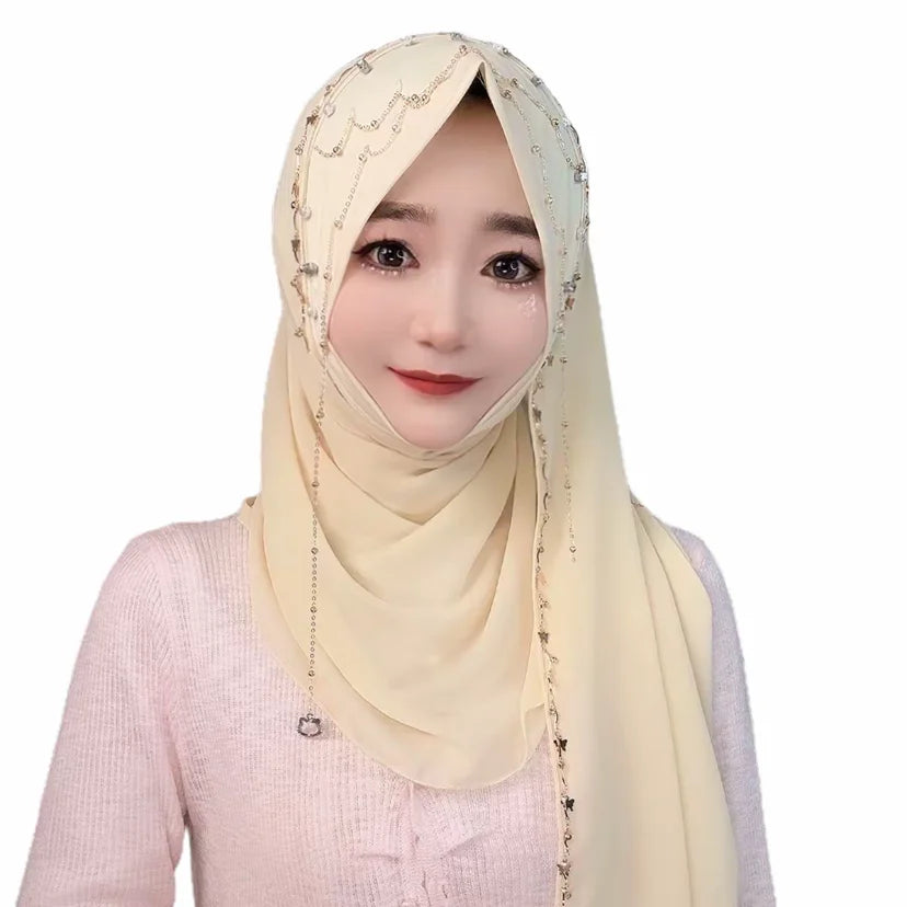 Handmade Soft Diamond Instant Wrap Hijab