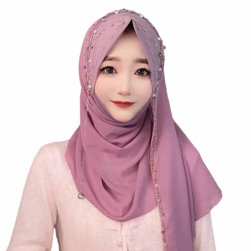 Handmade Soft Diamond Instant Wrap Hijab
