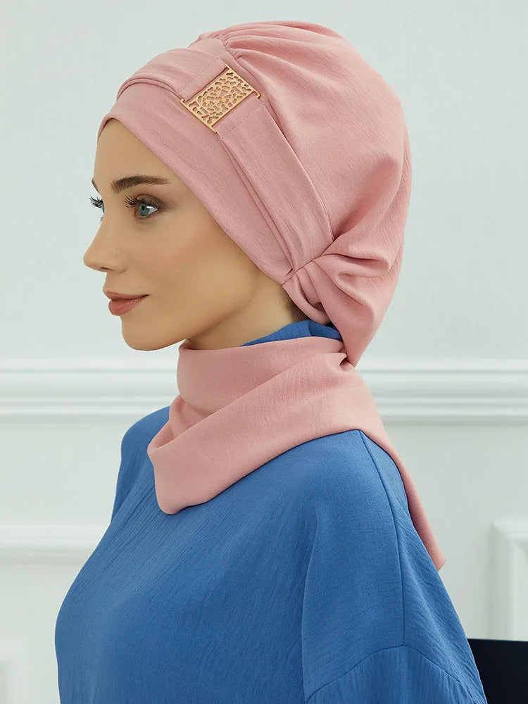Instant Jersey Turban Hijab — Inner Cap Included