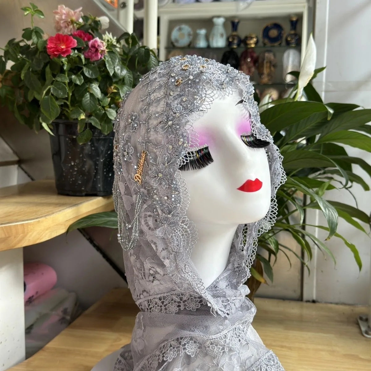 Luxury Tassel Lace Hijab Scarf