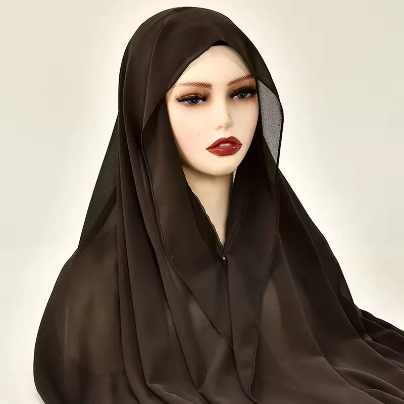 Instant Chiffon Hijab with Magnetic Buckle