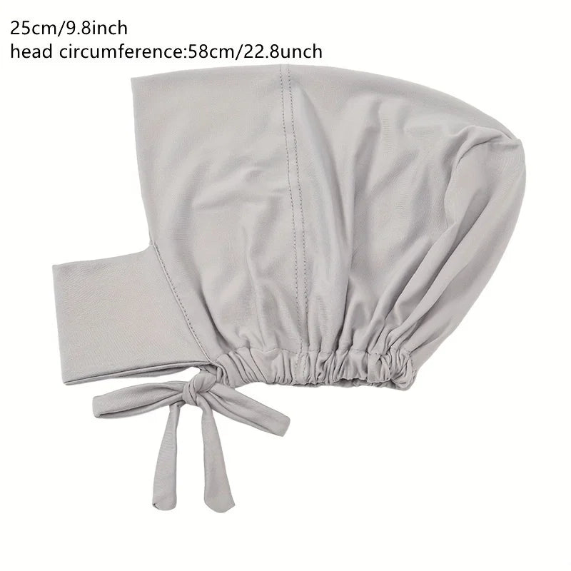Solid Color Elastic Hijab Undercap