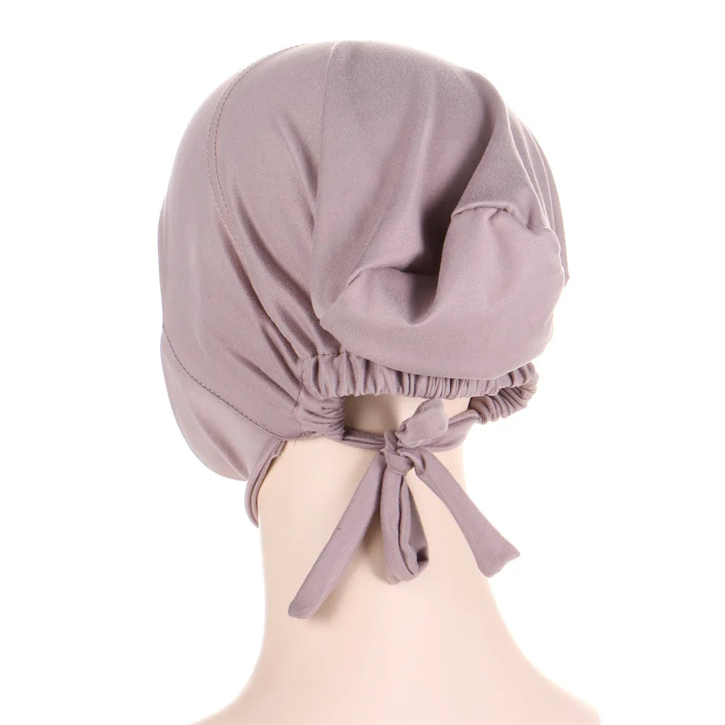 Solid Color Elastic Hijab Undercap