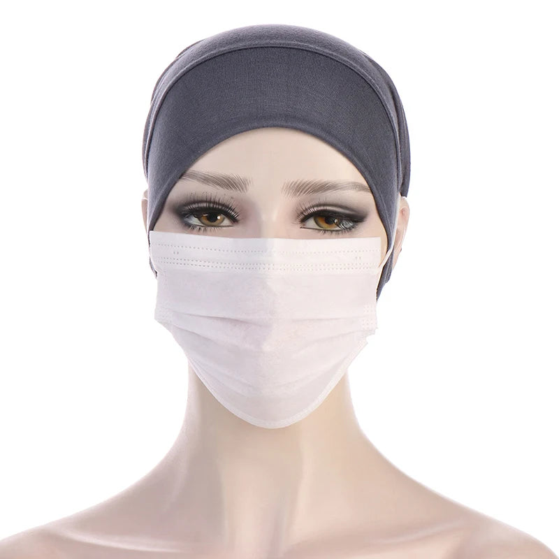 Jersey Inner Hijab Cap with Ear Holes