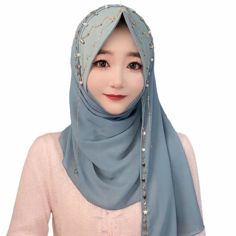 Handmade Soft Diamond Instant Wrap Hijab