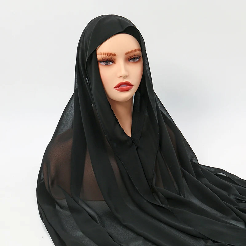 Instant Chiffon Hijab with Magnetic Buckle