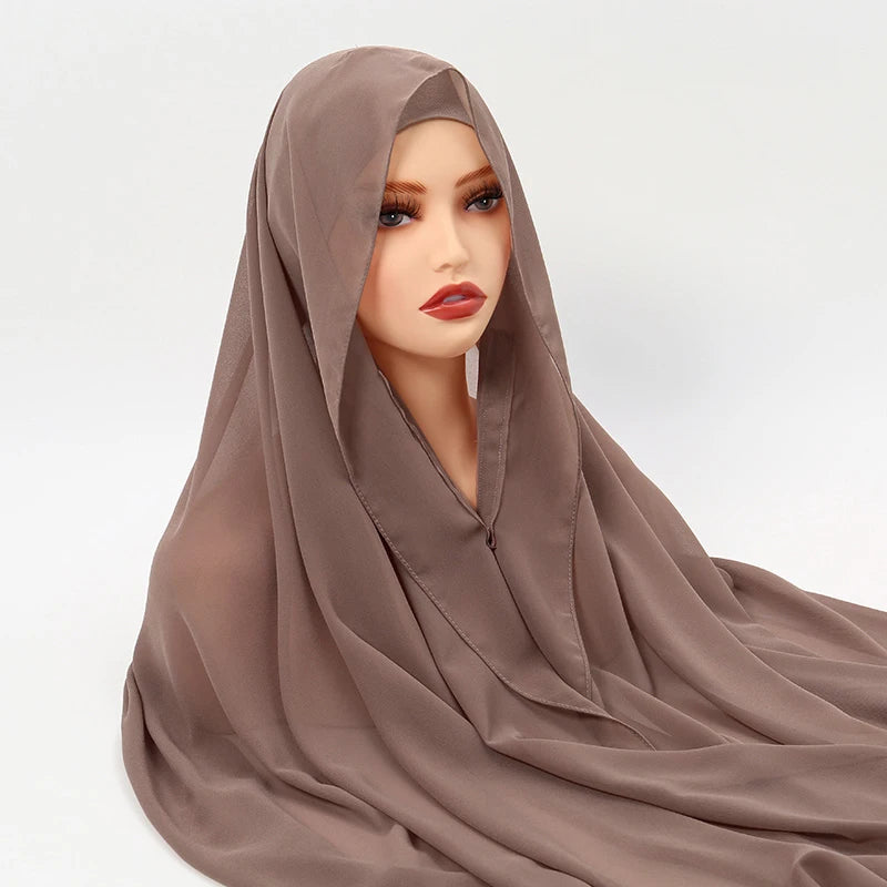 Instant Chiffon Hijab with Magnetic Buckle