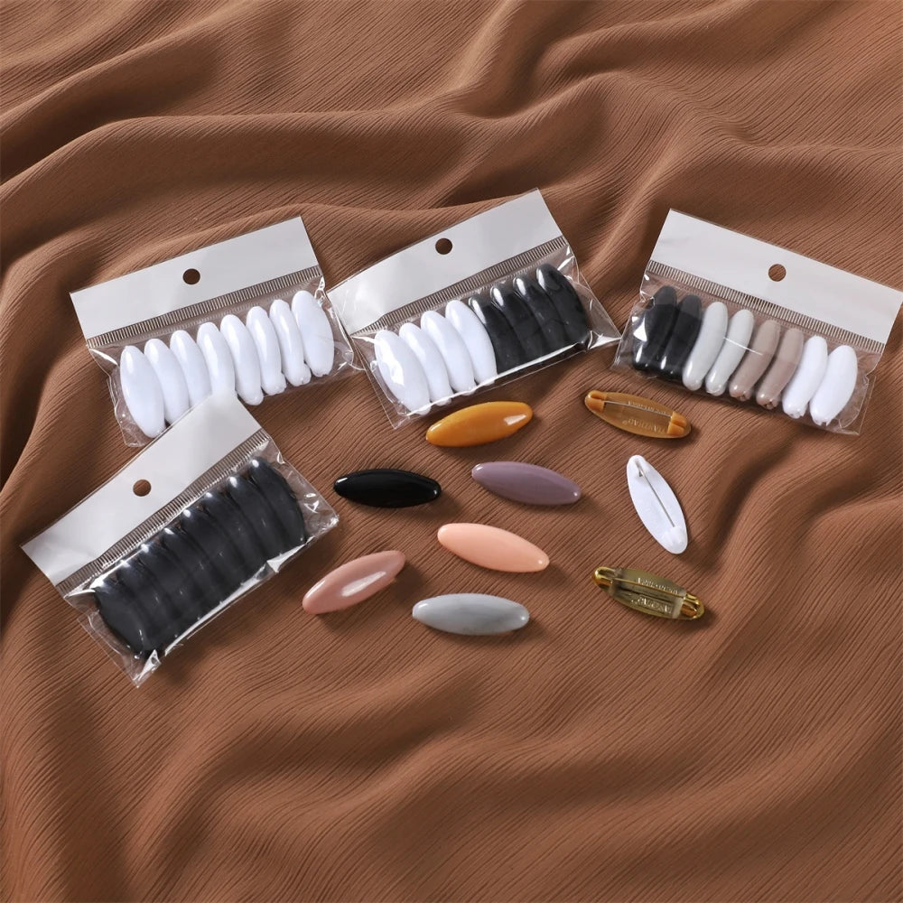 8-Pack Plastic Hijab Safety Pins — Color Sets