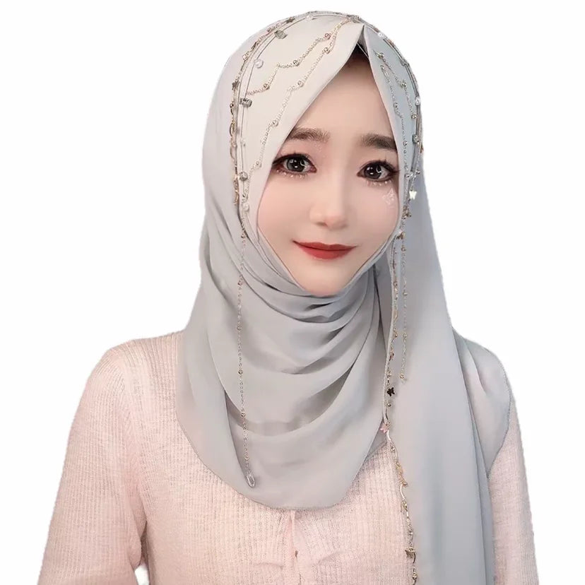 Handmade Soft Diamond Instant Wrap Hijab