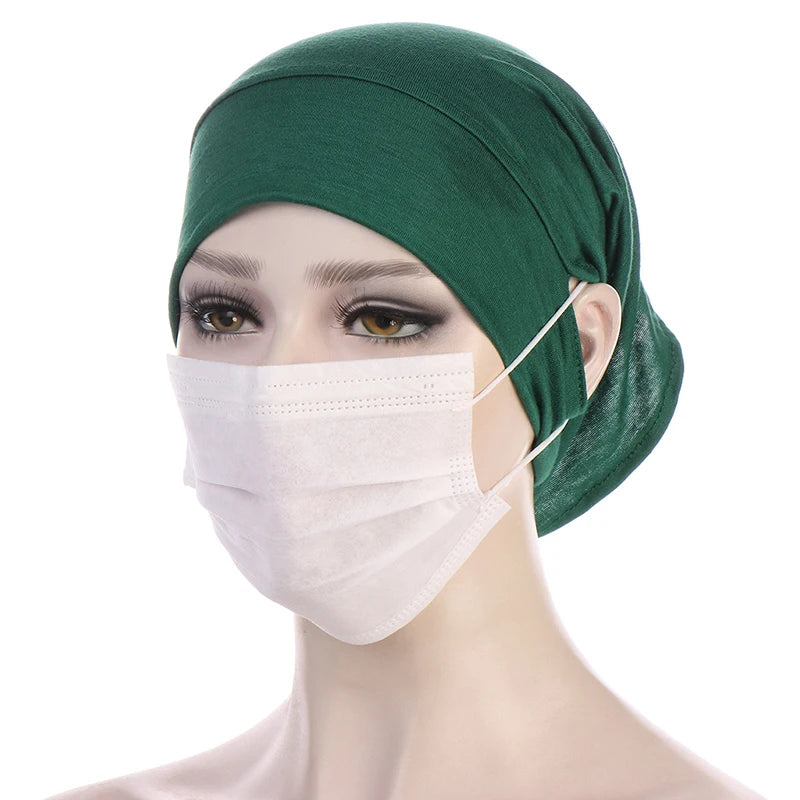 Jersey Inner Hijab Cap with Ear Holes