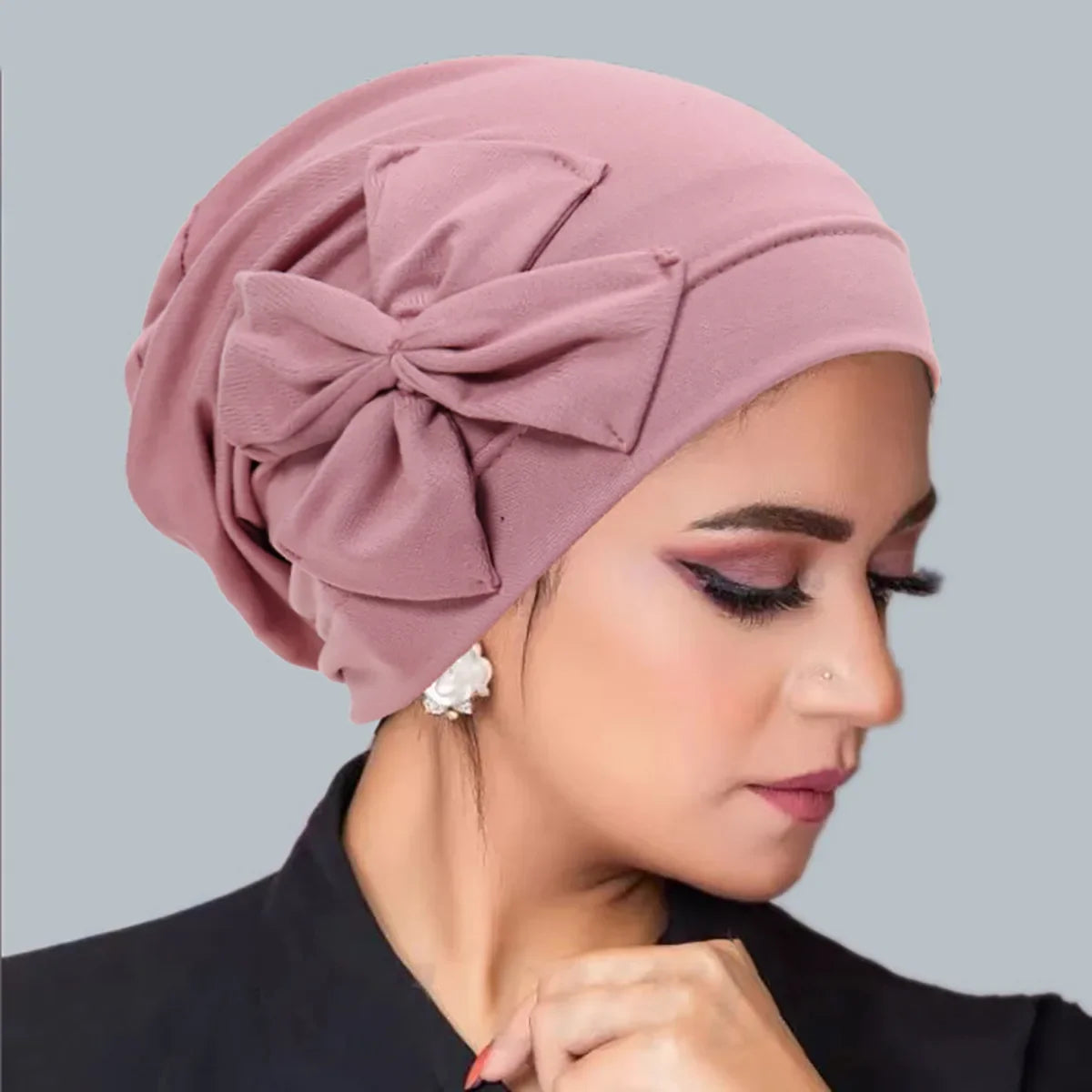Soft Bow-Knot Inner Hijab Turban Hat