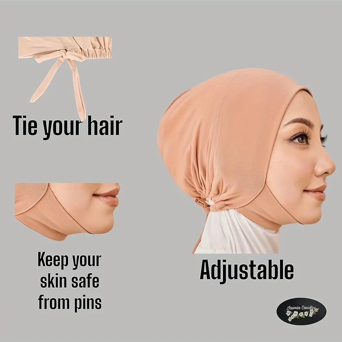 Solid Color Elastic Hijab Undercap