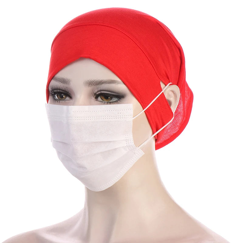 Jersey Inner Hijab Cap with Ear Holes