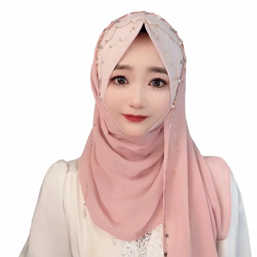 Handmade Soft Diamond Instant Wrap Hijab