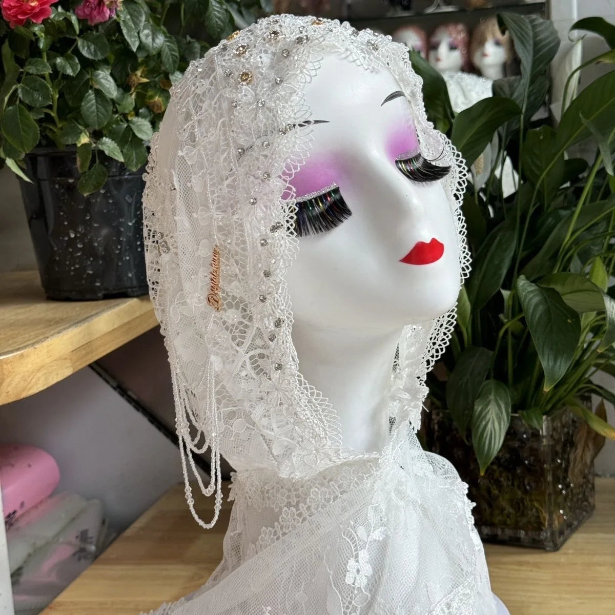 Luxury Tassel Lace Hijab Scarf