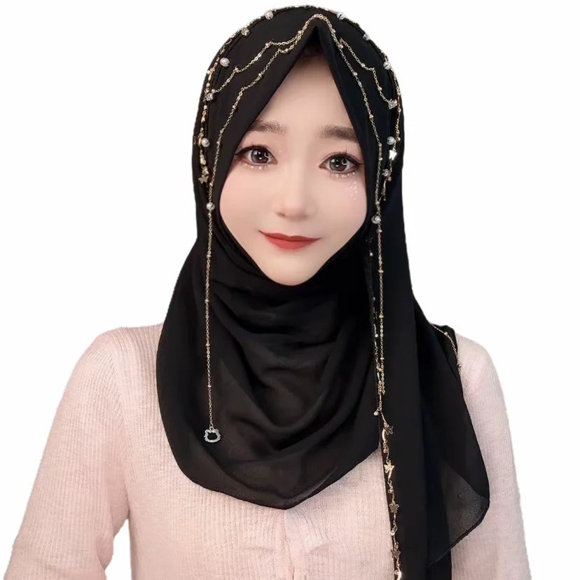 Handmade Soft Diamond Instant Wrap Hijab