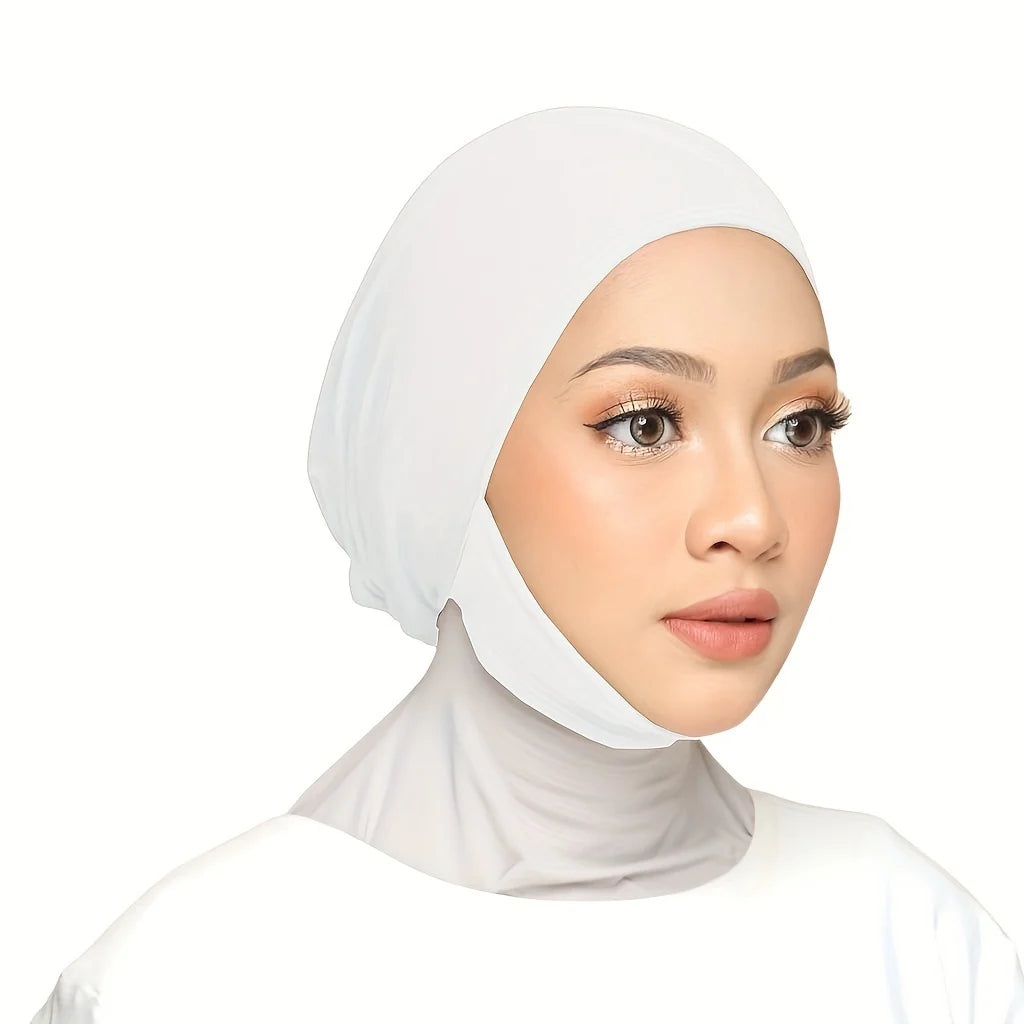 Solid Color Elastic Hijab Undercap