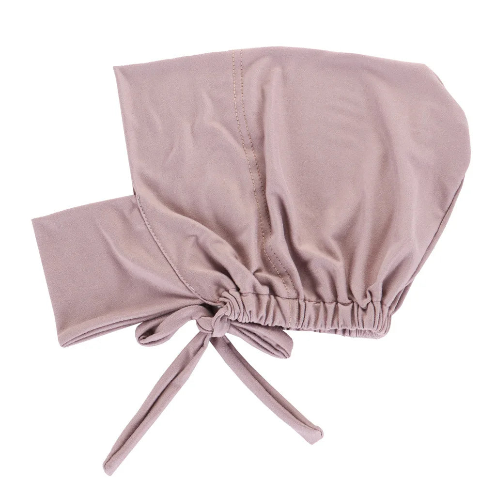 Solid Color Elastic Hijab Undercap