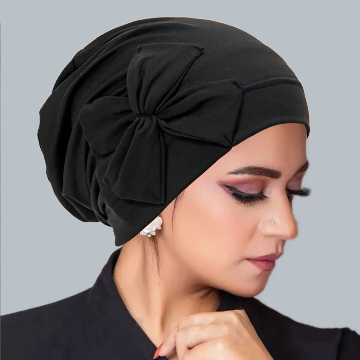 Soft Bow-Knot Inner Hijab Turban Hat