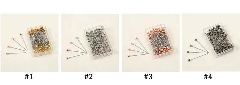 100-Pack Plain Hijab Brooch Pins — Bulk Set