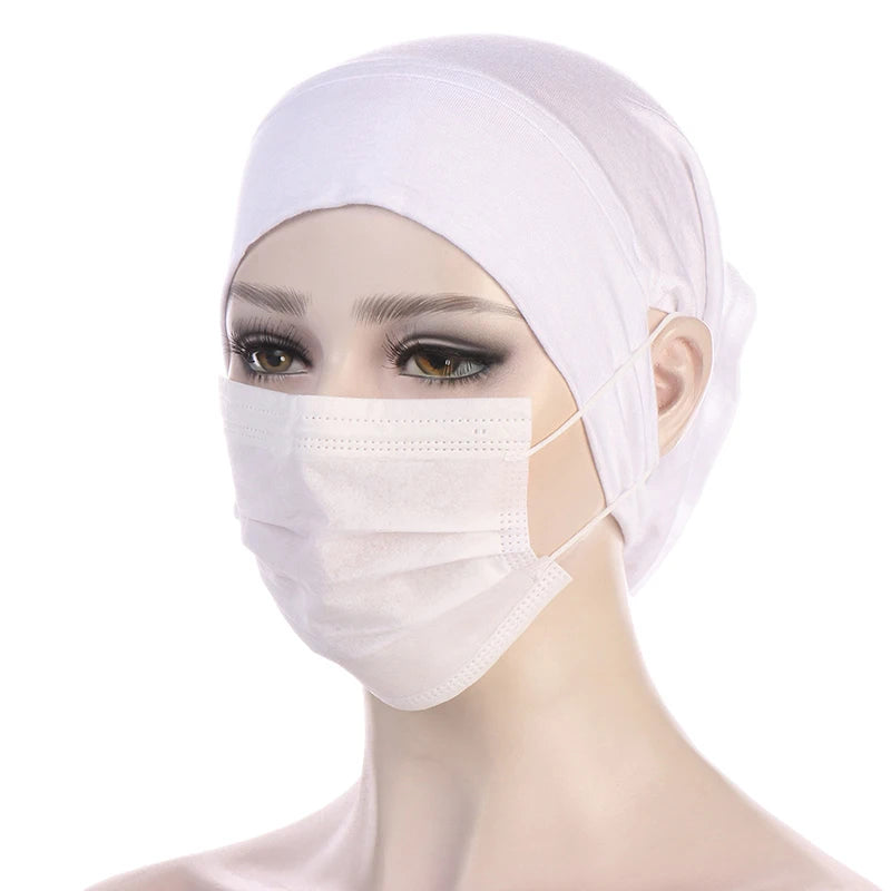 Jersey Inner Hijab Cap with Ear Holes