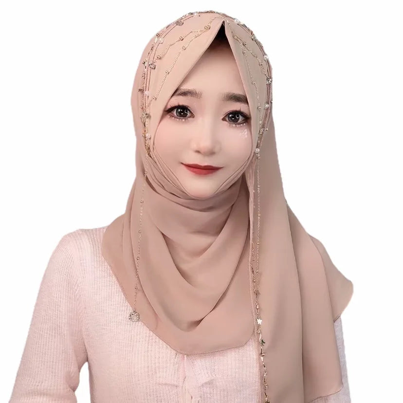 Handmade Soft Diamond Instant Wrap Hijab