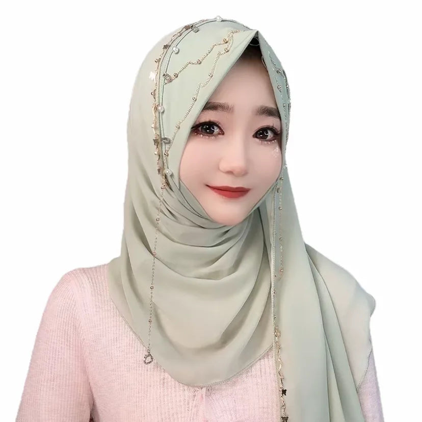 Handmade Soft Diamond Instant Wrap Hijab