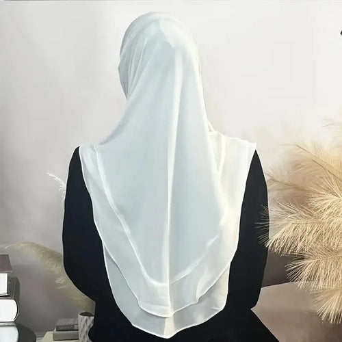 2-Layer Lace Khimar Instant Prayer Hijab