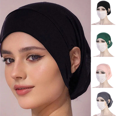 Jersey Inner Hijab Cap with Ear Holes