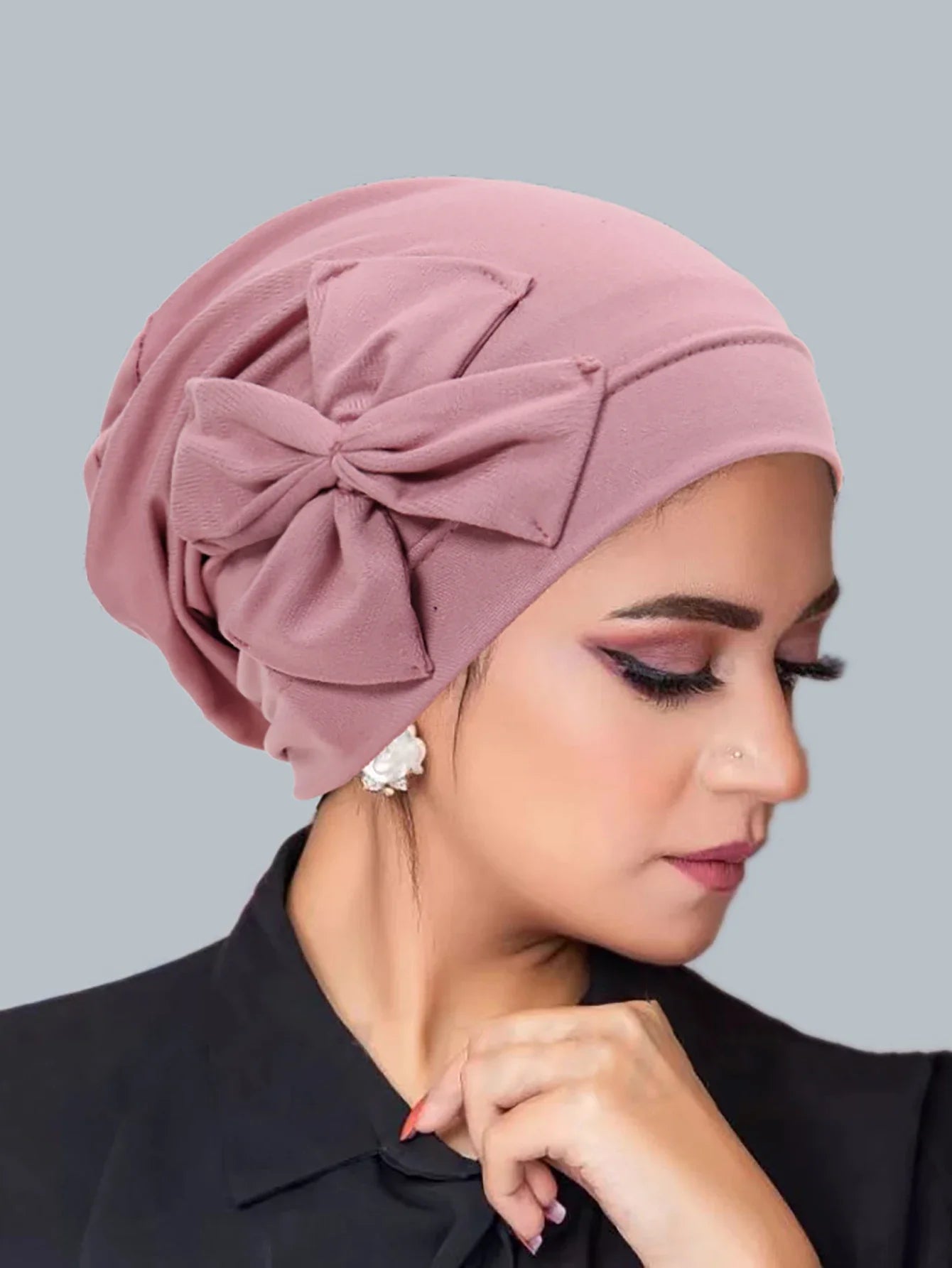 Soft Bow-Knot Inner Hijab Turban Hat