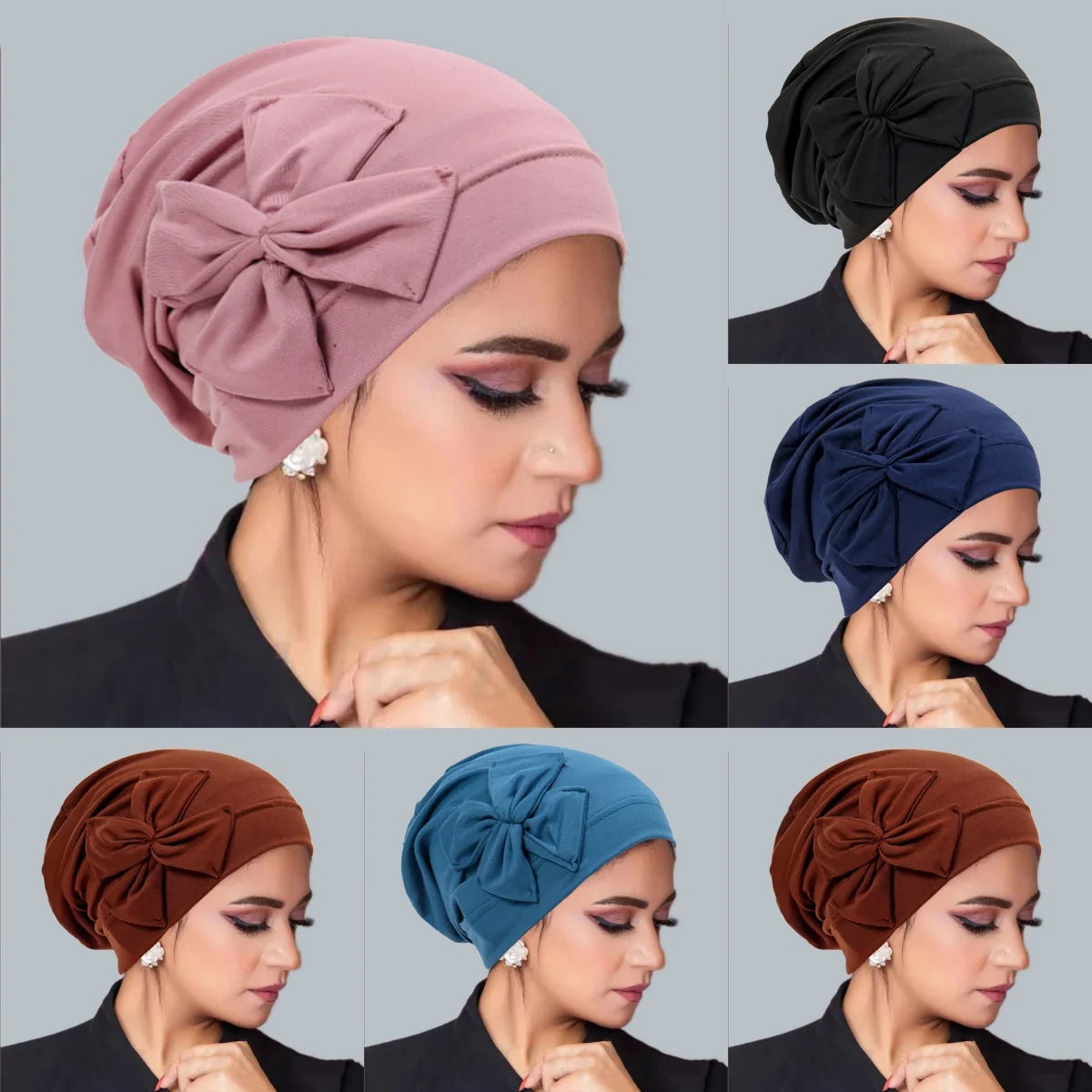 Bowknot Inner Hijab Turban Cap
