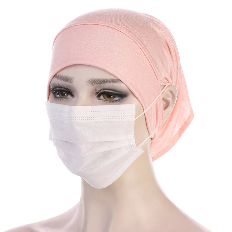 Jersey Inner Hijab Cap with Ear Holes