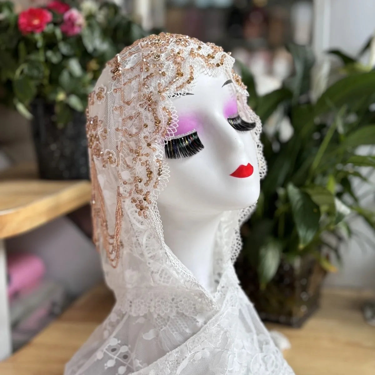 Luxury Tassel Lace Hijab Scarf
